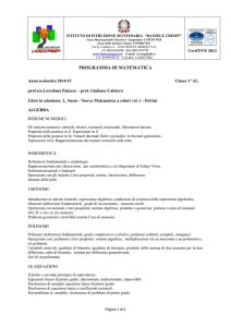 Libro in adozione: L. Sasso - Nuova Matematica a