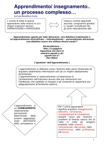 Apprendimento/insegnamento: un processo complesso