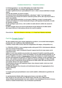 La farmacogenomica è invece un ramo della biologia che studia l
