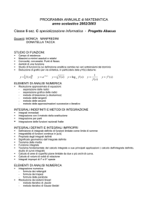 PROGRAMMA ANNUALE di MATEMATICA