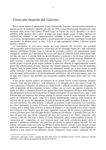 Verso una rinascita del Galeotus