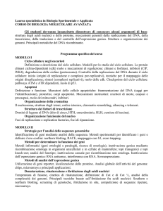 corso di biologia molecolare avanzata