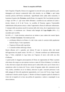 Roma: la conquista dell`Italia