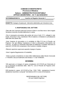determina - Comune di Montecreto