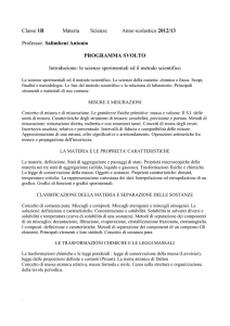 programma svolto