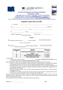 1)Modulo Acquisto esami
