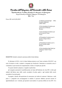 Nota informativa sui progetti educativi di Caritas