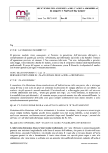 intervento per aneurisma dell`aorta addominale