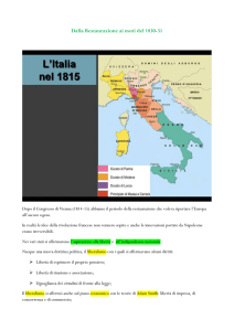 Dalla Restaurazione ai moti del 1830