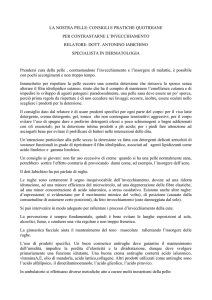 LA NOSTRA PELLE: CONSIGLI E PRATICHE QUOTIDIANE