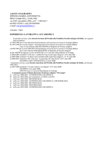 spinosa maria antonietta - Facoltà Teologica di Sicilia