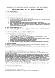 informativa sulla privacy