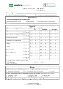 Questionario Anamnestico e Stile di Vita - Studio DIANA5