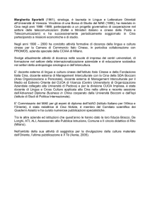 Margherita Sportelli (1961), sinologa, è laureata in Lingue e