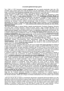 Riassunto Economia dopo guerra