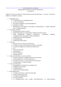 Liceo Scientifico A. Righi Programma di Fisica classe IV sezione M