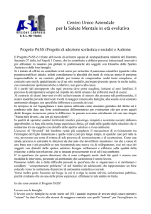 Progetto PASS (Progetto di adozione scolastica e sociale) e Autismo
