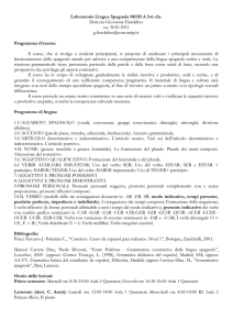 Programma Laboratorio Lingua Spagnola Modulo A - Omero