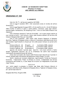 Chiusura per ferie della farmacia Colluccini dal 30 agosto al 6