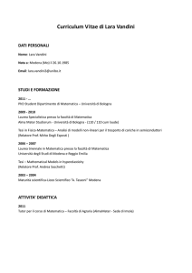 Scarica il CV in formato  - Dipartimento di Matematica