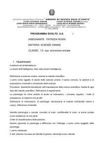 scienze umane - Liceo Duca D`Aosta