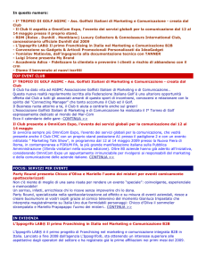 In questo numero - Club del Marketing e della Comunicazione