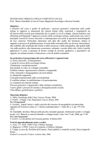 SOCIOLOGIA DELL`EDUCAZIONE II