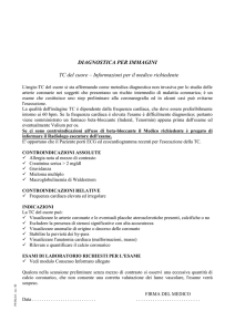 Preparazione TC cardiaca