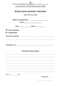 Scheda nuova adozione/variazione