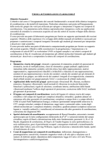Chimica di Coordinazione e Laboratorio