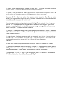 Un blocco scende strisciando lungo un piano, inclinato di 25