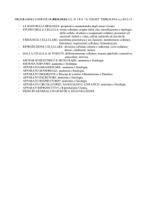 programma comune di biologia cl