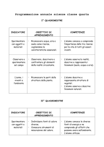 Programmazione annuale - SCIENZE