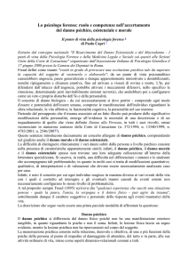 Lo psicologo forense: ruolo e competenze nell`accertamento del