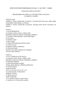 Programma italiano I.. - Itis Leonardo da Vinci