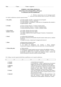 Verifica di Storia Romana