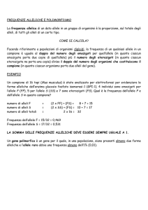 frequenze alleliche e polimorfismo