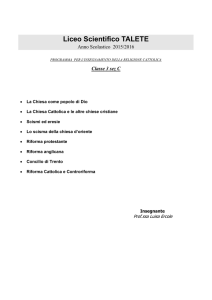 programma per l`insegnamento della religione cattolica