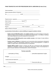 Piano Terapeutico AIFA Lamivudina: Prescrizione SSN