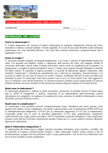 Consenso Informato all`esecuzione della Colonscopia