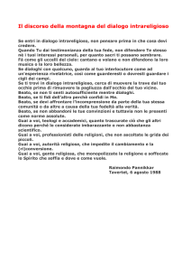 Il discorso della montagna del dialogo intrareligioso