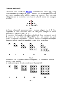 I numeri poligonali - Dipartimento di Matematica