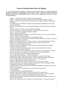 "Filosofia della Fisica" a cura di S. Bergia