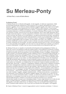 Su Merleau-Ponty di Enzo Paci, a cura di Dario Borso Su Merleau