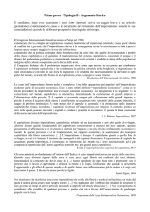 Prima prova - Tipologia B - Argomento Storico-Politico