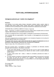 modello di testo dell`interrogazione