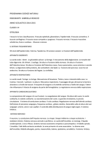 PROGRAMMA SCIENZE NATURALI INSEGNANTE GABRIELLA
