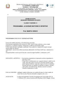 Scienze motorie 5E