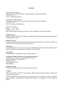 chimica - Scuola di Ingegneria