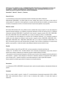 efficacia e tollerabilita` della somministrazione intravescicale